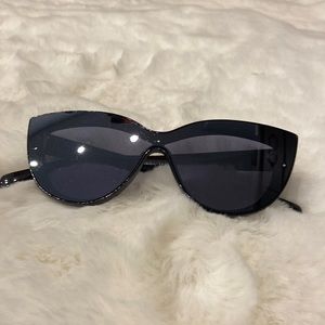 Aldo Black Cat Eye Sunglasses Retro Frame Eyewear OS